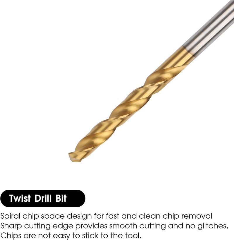 Winfox M10 x 1 Straight Flute Thread Tap and 9mm Twist Drill Bit Set, Metric Titanium Plated 6542 High Speed Steel Machine Screw Thread Tap Threading Drilling Tool - Image 3
